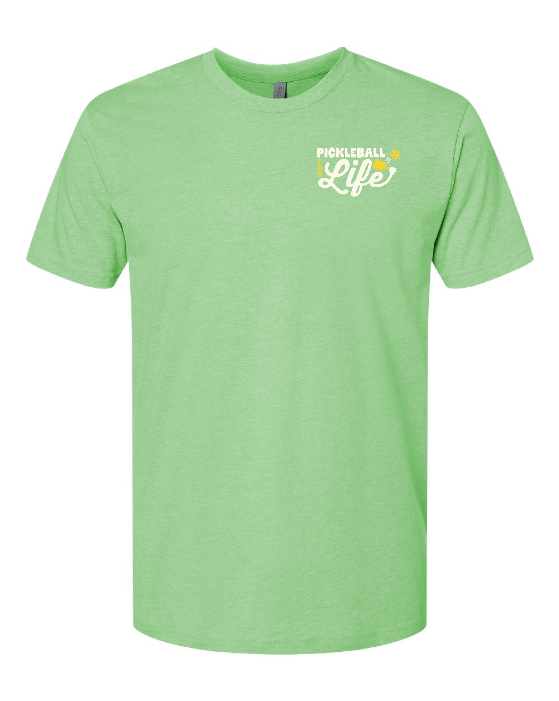 One Dink at a Time: Short Sleeve Crew - Apple Green/Ice Blue