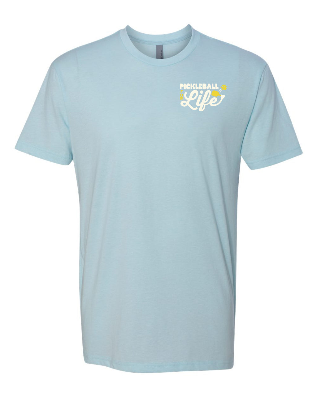 One Dink at a Time: Short Sleeve Crew - Apple Green/Ice Blue