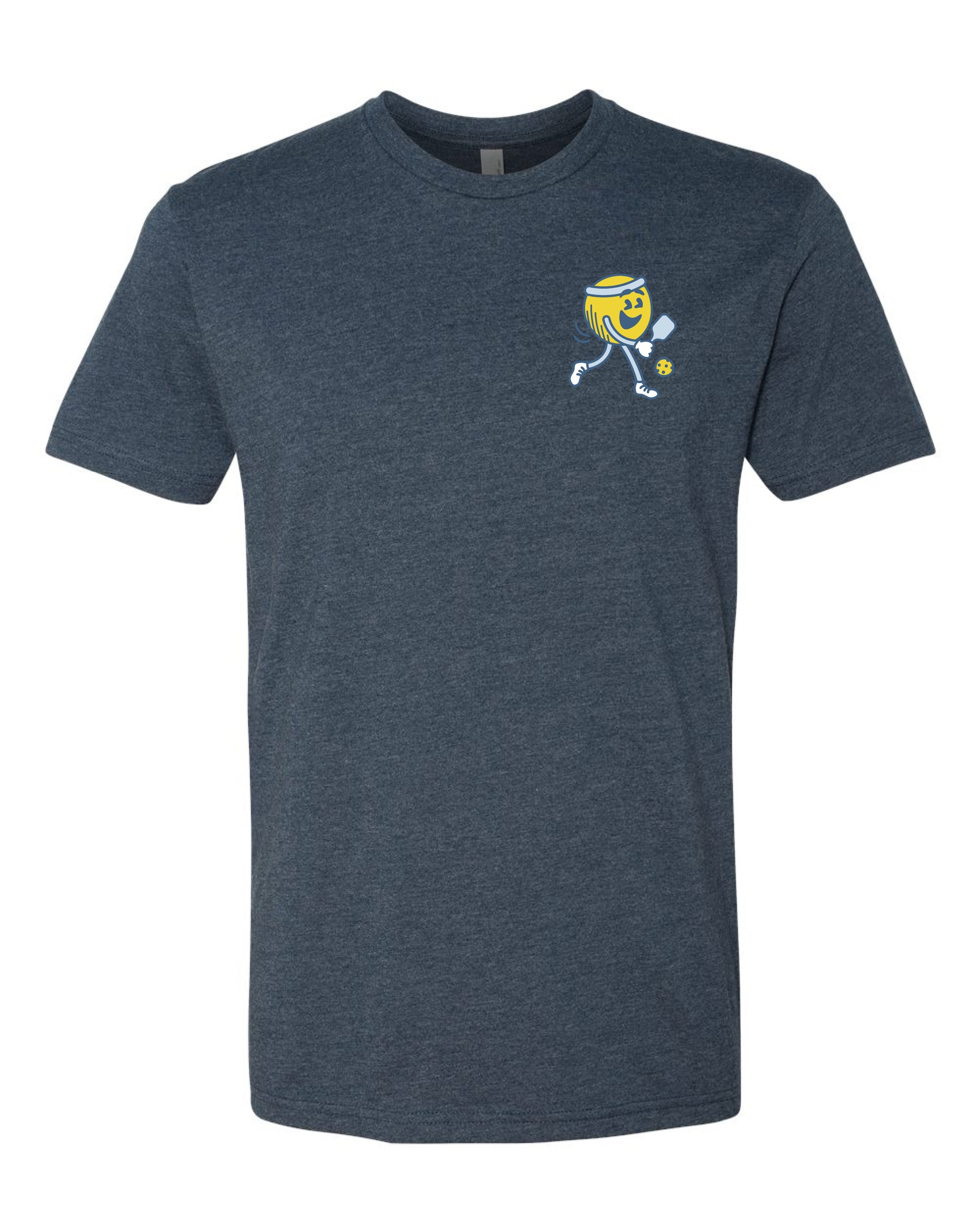 Pickleball for Life Logo: Short Sleeve Crew Shirt - Midnight Navy