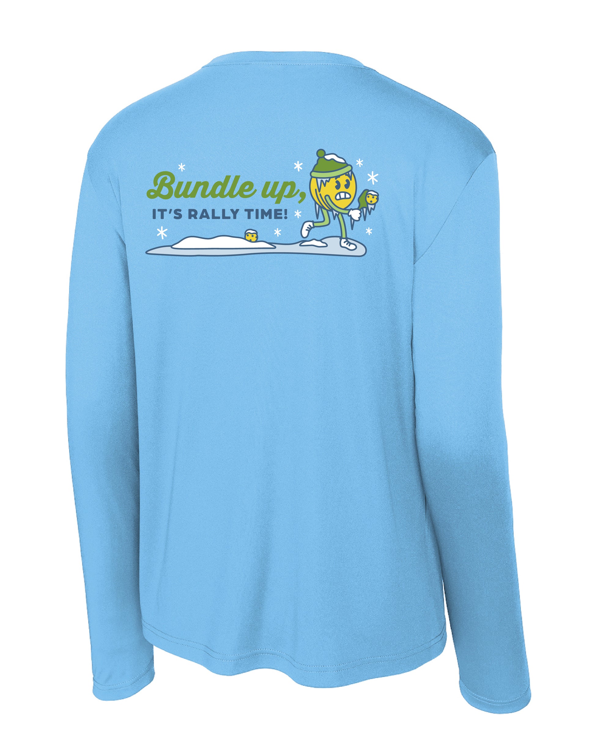 Winter Design: Endurance Long Sleeve Shirt - Silver/Carolina Blue