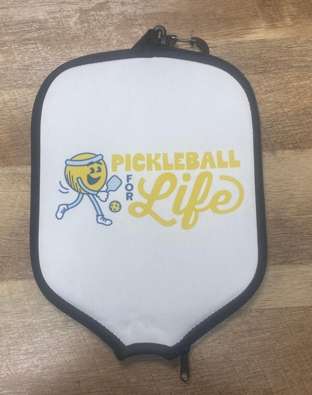 Pickleball Paddle Cover - White